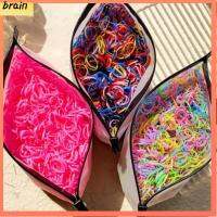 BRAIN 2Pcs อุปกรณ์เสริมผม ยางรัดสีสันสดใสสำหรับเด็กผู้หญิง ความยืดหยุ่นสูง แผ่นยางรอง สายรัดผมหางม้าสำหรับเด็ก ใช้งานได้จริง อุปกรณ์เสริมผมเด็ก