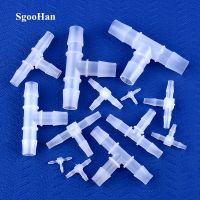 5 200pcs 1.6 15.8mm Plastic Tee Connectors Aquarium Fish Tank Adapter Air Pump Hose Pagoda Joints Irrigation System Pipe Joint