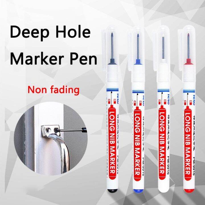 6pcs-set-20mm-deep-hole-long-nib-head-markers-for-metal-perforating-pen-waterproof-bathroom-woodworking-decoration-multi-purpose