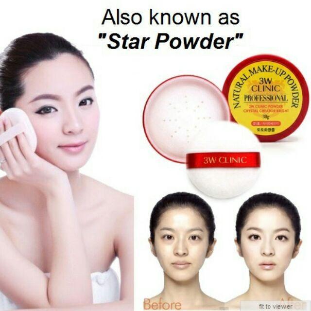 palgantong-natural-makeup-powder-3w-clinic-professional-30g-แป้งฝุ่นป่าตอง