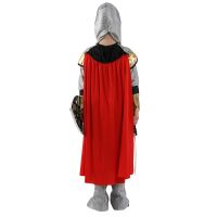 Carnival Medieval Roman Royal Knight Warrior With Cloak Cosplay Costume For Boy Girls Party European Soldier Hat