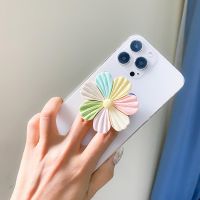 Korea 3D Colorful Flower Mobile Phone Back Bracket Grip Tok for Iphone Samsung Elegant Cell Phone Back Ring Holder Table Stand