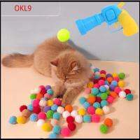 OKL9 50/100pcs ลูก ปืนยิงลูกบอลขนกำมะหยี่ 3ซม. ค่ะ ไม่มีเสียงรบกวน ลูกบอลโฟมขนาดเล็ก นุ่มนุ่มๆ นุ่มนุ่มๆ ของเล่นแมวเชิงโต้ตอบ สัตว์เลี้ยง peppy ในร่ม