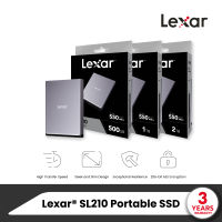 Lexar® SL210 Portable SSD เอสเอสดีขนาดพกพา ดีไซน์สวยหรู ผลิตจากอลูมิเนียมพ่นทรายละเอียด ความเร็วในการอ่าน/เขียน สูง