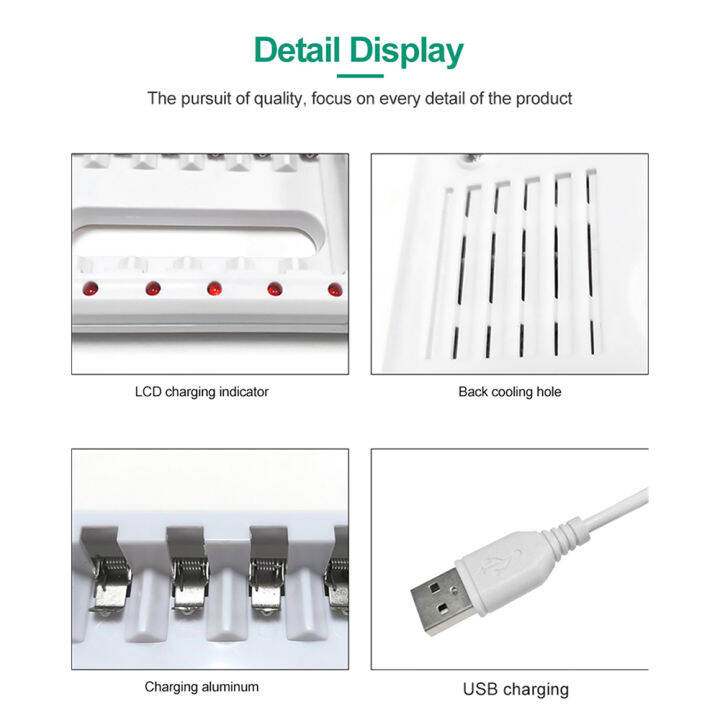 cuguu-8ช่องช่องเสียบที่ชาร์จแบตเตอรี่-usb-มีไฟแสดงสถานะ-led-อะแดปเตอร์อัจฉริยะสำหรับแบตเตอรี่ชาร์จใหม่1-2v-aa-aaa-ni-mh-ni-cd