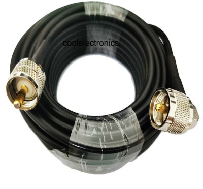 RG58 Coaxial Cable UHF PL259 Male to UHF Male Plug 90 Degree Connector 50-3 Coax Cable 50ohm 1/2/3/5/10/15/20/30m