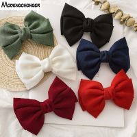 Vintage Linen Barrettes 2 Level Big Large Bow Hair Clip Korean Spring Ponytail Clip Hairgrips For Women Fashion Hair Accessories