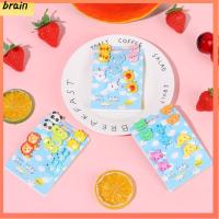 BRAIN 10 PCS/ 30 PCS ของขวัญสำหรับเด็ก ถ้วยชามผัก มินิน่ารัก นำมาใช้ใหม่ ไม้จิ้มฟัน ส้อมผลไม้สำหรับเด็ก ฟาร์มสัตว์การ์ตูน อาหารสำหรับเด็ก