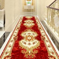 European Style Hallway Carpets Ho Long Aisle Corridor Rug Home Entrance Stair Carpet Wedding Floor Rugs Aisle Red Carpet