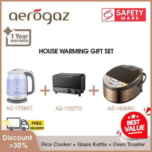 glass kettle toaster set