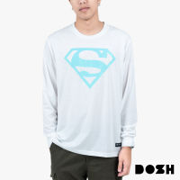 DOSH UNISEX T-SHIRTS  SUPERMAN เสื้อยืดคอกลมแขนยาว ผู้ชาย-ผู้หญิง FSMT5238-OW