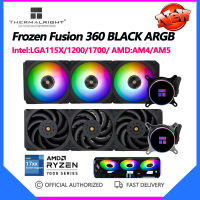 Thermalright แช่แข็ง Fusion 360สีดำ ARGB แบบบูรณาการหม้อน้ำเย็น CPU สารทำความเย็นแบบเหลว Intel 1700 115X 1200 AMD AM4 AM5