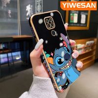 YIWESAN เคสสำหรับ Xiaomi MI Redmi Note 9 Note 4 Note 4X Note 5 Pro Note 6 Pro Redmi เคส10X ลายการ์ตูนบางเคลือบหรูหราลวดลายขอบสี่เหลี่ยมใหม่เคสซิลิโคนกันกระแทกคลุมทั้งหมดป้องกันเลนส์กล้อง