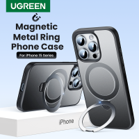 UGREEN Magnetic Ring Stand Case for iPhone 15 Pro Max 15 Plus Magnet Kickstand Case
