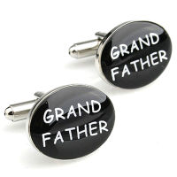 Cufflinks Wholesale Style male grand father letter black cufflinks nail sleeve 170147 free shipping