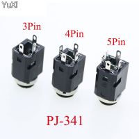 3.5MM Vertical socket 3/4/5 Pin Stereo Female Socket Jack with Screw 3.5 Audio Headphone Connector PJ-341 3 Poles Earphone Hole