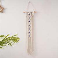 Harilla Macrame จี้แขวนผนังบ้านแบบโบโฮเครื่องตกแต่งฝาผนังผ้าทอมือสำหรับห้องนอนหน้าต่างสถานรับเลี้ยงเด็กอพาร์ทเมนต์ฮาโลวีน