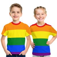 [Tsdopn34gpt]    summer kids universal T-shirts LGBT rainbow acoustic tee tes high quality Unisex tshirt cod