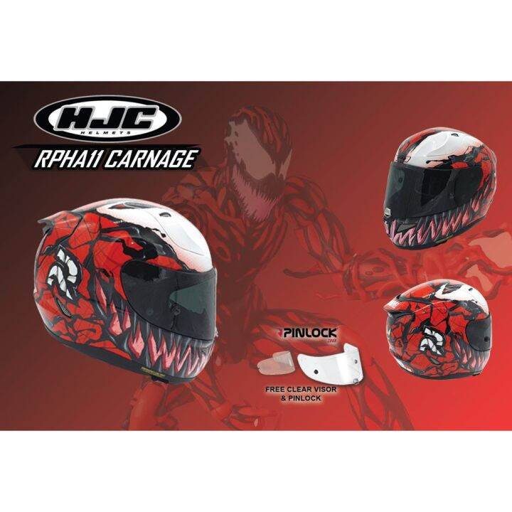 HJC RPHA11 CARNAGE MC1 FULL FACE SINGLE VISOR HELMET Lazada PH