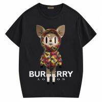 แขนสั้นโอเวอร์ไซส์เสื้อยืดแขนสั้นผ้าฝ้ายพิมพ์ลาย burberry แฟชั่นแบบ unisexS-3XL  ZDX5