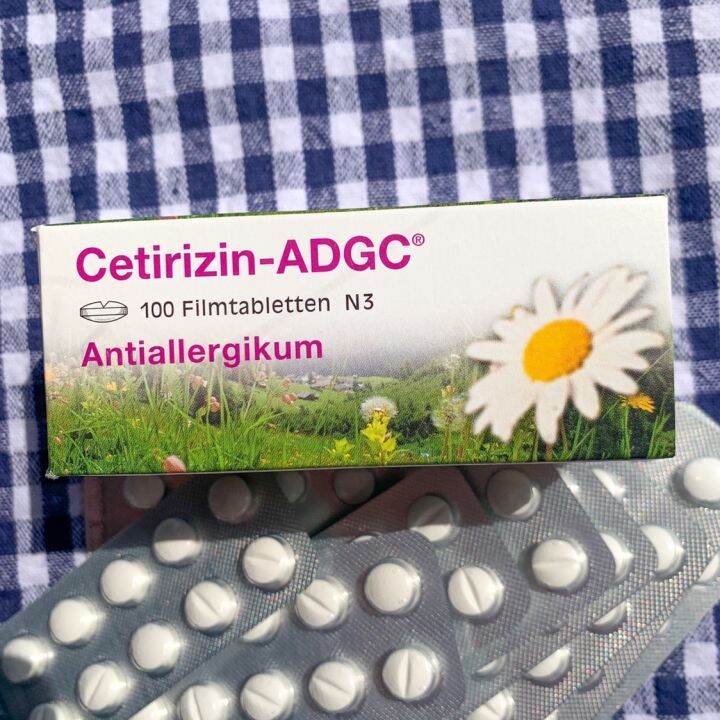Spot the German original Cetirizin ADGC nose pollen allergy itchy skin