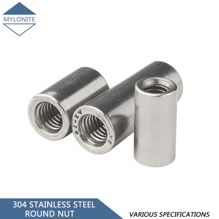 M6 M8 M10 304 Stainless Steel Round Coupling Nuts Extend Long Lead
