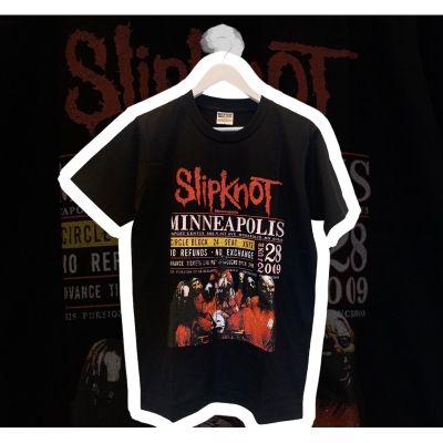 เสื้อวงดนตรี Slipknot ใส่สบาย ผ้ายืด เท่ๆ แฟชั่นผู้ชายผู้หญิง