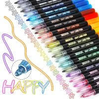 hot！【DT】 ZSCM 8/12color Stationery Office and letering marker pen permanent bookmarks school supplies colors highlighters stabilo colored with pastel