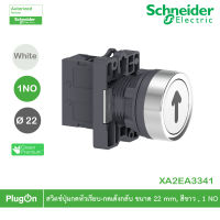 XA2EA3341 - Schneider Electric - สวิตช์ปุ่มกดหัวเรียบ - กดเด้งกลับ ขนาด 22 mm, สีขาว , 1 NO,Push button switch Ø 22 - flush spring return - 1NO สั่งซื้อได้ร้าน PlugOn