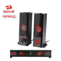 Redragon Orpheus GS550 aux 3.5mm stereo surround music gaming backlight speakers column sound bar for computer PC loudspeakers