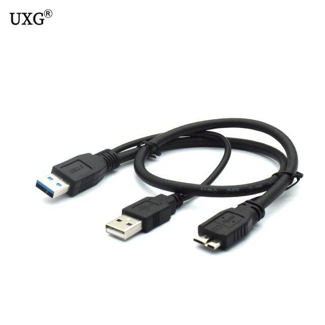 Usb 3.0ถึง Micro B Dual Power Y Shape 2 X Type A ถึง Micro B Super ...