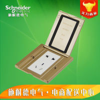 Schneider Floor Outlet 86 Type Five-Hole Socket Floor Outlet Fiberglass Two Triplex Receptacle Waterproof Plug E228c10ubas