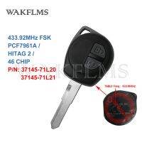 อัพเดตชิป2 Btns 433.92Mhz Pcf7961a/46รีโมทกุญแจสำหรับ Suzuki Swift 37145-71l20 37145-71l21แทนที่ T68l0กุญแจของแท้