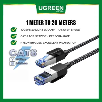 UGREEN Ethernet Cat8 Cable, 40Gbps Flat LAN Cable, 3 Meters