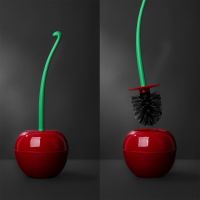 Toilet Brush Cherry Plastic Set Lavatory Brush Toilet Brush Thick Brush Head Non-slip Handle Bathroom Toilet Brush Cleaning Tool