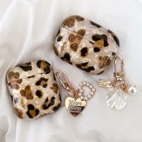 Luxury Leopard Pearl Case For Apple Airpods 1 2 Bracelet Chain Case For AirPods Pro2 Case Bluetooth Earphone Accessories Box