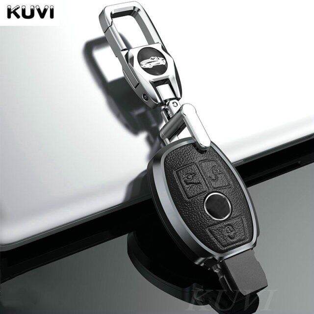 เคส-kunci-remote-mobil-หนังอัลลอยด์มีสายสำหรับเมอร์เซเดสเบนซ์-cla-glc-glla-glk-w210-w211-w204-w176-a-bc-r-ชั้น-amg