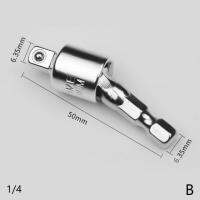 【♘COD Free Cas♘】 liuchuanliang อะแดปเตอร์เต้าเสียบประแจเหล็กขนาด1/4นิ้ว3/8นิ้วชุดสว่าน I0n2เครื่องมือขับรถ360รับแรงกระแทกแบบหมุนได้
