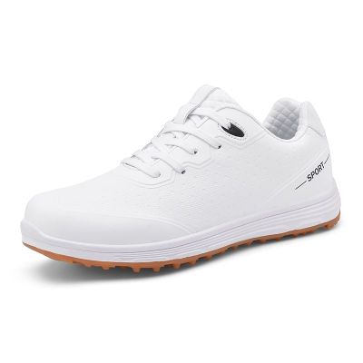 2023 new Cross-border supply couple big yards golf shoes waterproof seamless vamp leisure sports shoes training shoes