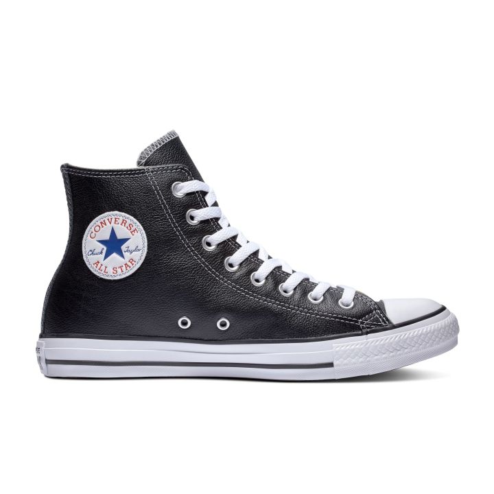 Converse Chuck Taylor All Star Leather - Hi - Black - 132170C - 192337 ...