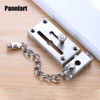 Pannlart Stainless Steel Latch Chain Lock Door Bolts Thickened Buckle Safety Doors Windows Anti-lock Wine Anti-theft Chain Door Hardware Locks Metal f