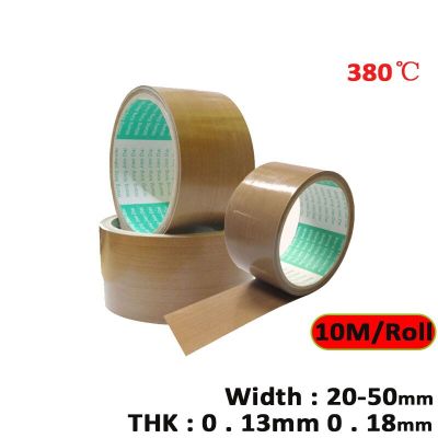 1Roll/10meters PTFE Adhesive Cloth Without Glue Insulation Resistant High Temperature Vacuum Sealing Machine Tape Thk0.13-0.18mm Adhesives Tape