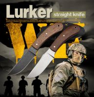 มีดใบตาย (fixed blade) Lurker  Strait Knife (Winkler) มีดสนาม มีดเดินป่า เหล็ก 80CRV2 ด้ามไม้ walnut พร้อมเคสอย่างดี