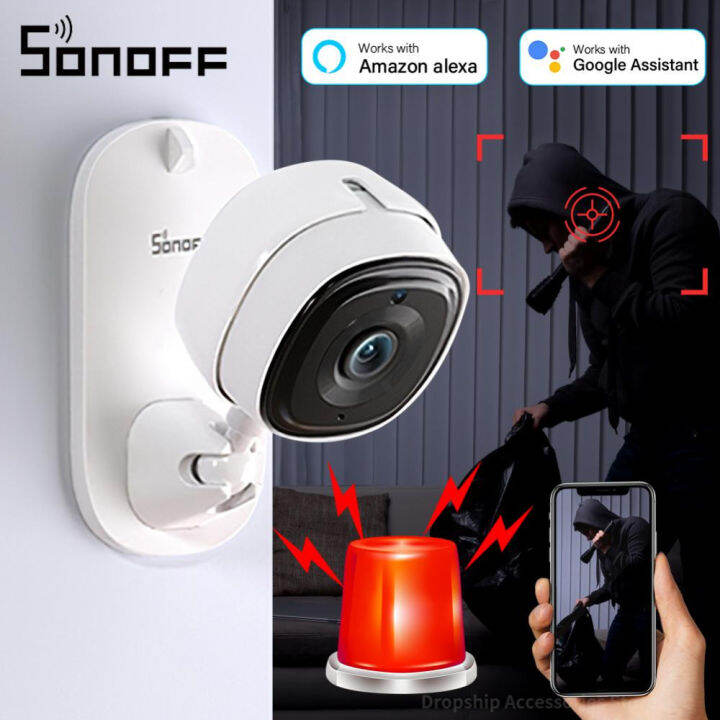 SONOFF CAM กล้องวงจรปิดแบบสมาร์ท WiFi บาง1080P HD สัญญาณเตือนการ ...