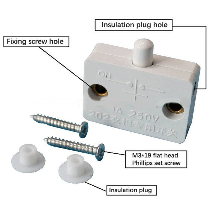 [JINXING]Wardrobe Closet Light Switches Normally Closed Lamp Switch