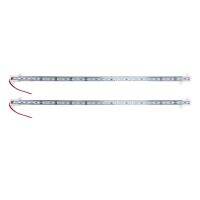 2x 50CM 12V 36 LED 5630 SMD Hard Strip Light Aluminum Shell With End Cap