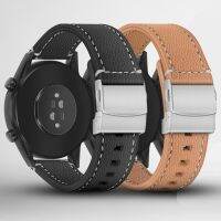 ⊕ Soft Genuine Leather Smart Watch Band 18mm 20mm 22mm 24mm Women Men Cowhide Strap Brown Black Quick Release Watchband Bracelet