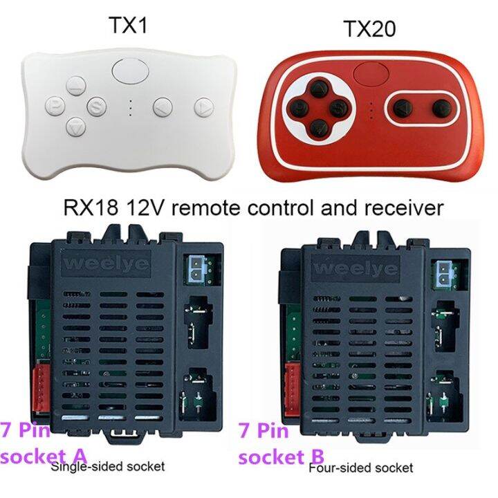 WEELYE RX18 12โวลต์เด็กขับเคลื่อนนั่งบนรถ2.4กรัมบลูทูธการควบคุมระยะไกล ...