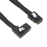 0.8M Internal Mini SAS 36-Pin 8087 To Left Right Bend 90 Degree SFF-8087 Cable Mini SAS Cable Hard Drive Cable Computer Wire