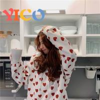 YICO เสื้อฮู้ด กันหนาว พิมพ์ลาย